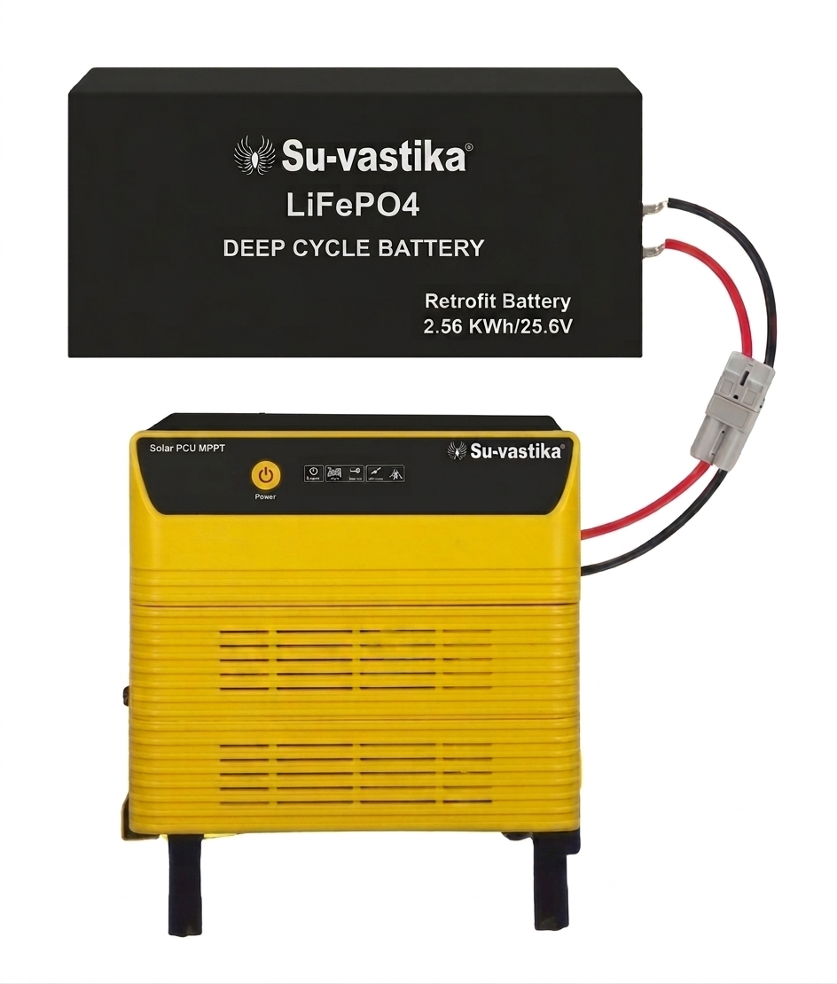 Solar PCU 2500 MPPT + LiFePO4 2.56 KWh