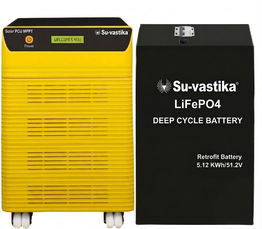 Solar PCU 5500 MPPT + LiFePO4 5.12 KWh